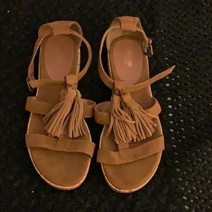 Brown platform sandals